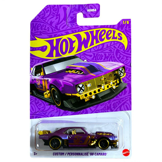 Hot Wheels 57th Anniversary Series – '68 Camaro Custom | Purple & Gold Edition | Premium Die-Cast Collectible