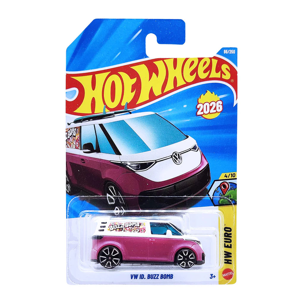 Hot Wheels 3 Pack Diecast Cars | Ford RS200 · VW ID. Buzz · Twin Dorado