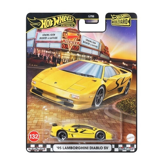 Hot Wheels Premium Boulevard '95 Lamborghini Diablo SV – 1:64 Scale Die-Cast Car