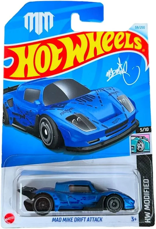 Hot Wheels Mad Mike Drift Attack HW Modified Ages 3 and Up (Blue)
