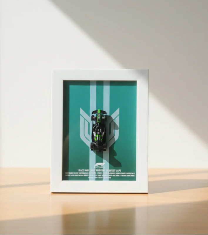 Hot Wheels Kick Sauber F1 Team Car #24 Framed Display | 1:64 Scale Die-Cast Formula 1 Collectible (6x8 inch Frame)