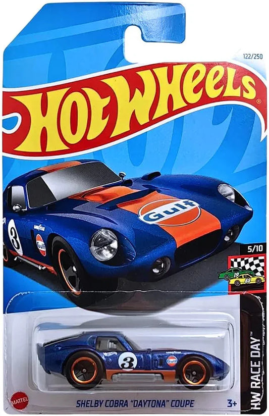 Hot Wheels 1:64 Scale Shelby Cobra Daytona Coupe HW Race Day for Ages 3 and Up by Small Clamp (Blue)