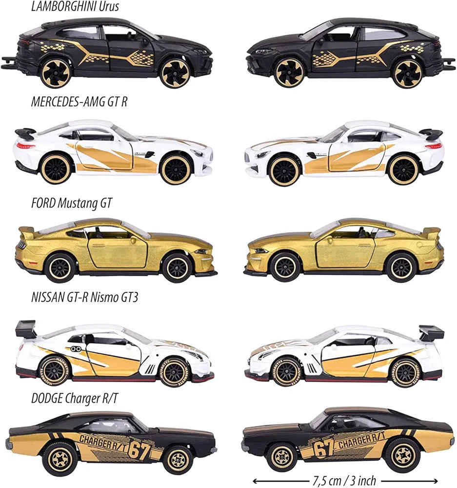 Majorette Limited Edition 9, Model Vehicles with Camouflage Look, Die Cast Metal with Opening Parts, Rotating Wheels and Suspension for Children Aged 3 and Above Boys, Girls, Kids- Set of 5