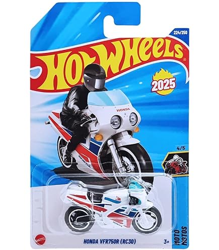 Hot Wheels Honda VFR750R RC30 Moto for Ages 3 Years and Up 224/250 (White)
