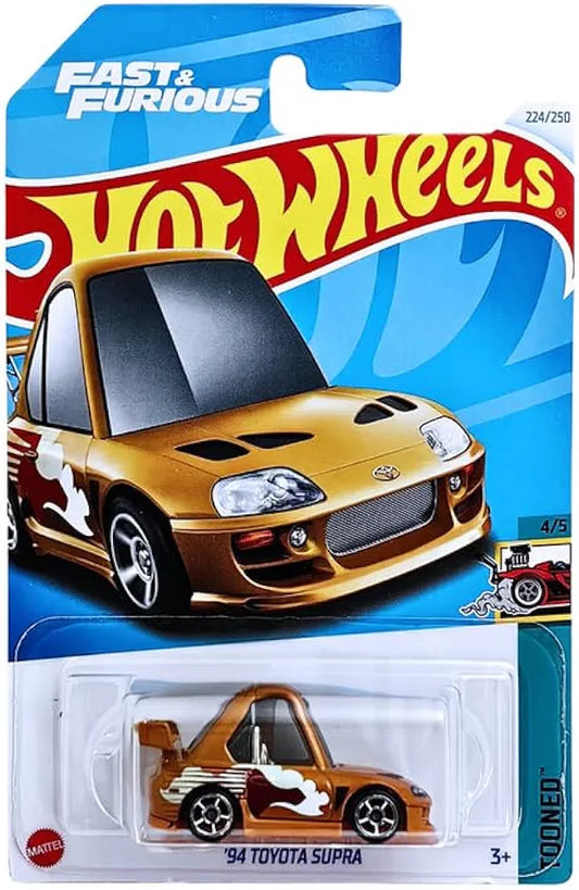 Hot Wheels 94 Toyota Supra Tooned Ages 3 and Up by Small CLAP (Yellow)
