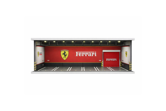 Ferrari hotwheels garageHot Wheels Ferrari Racing Garage Diorama Display – Premium Die-Cast Car Parking Scene