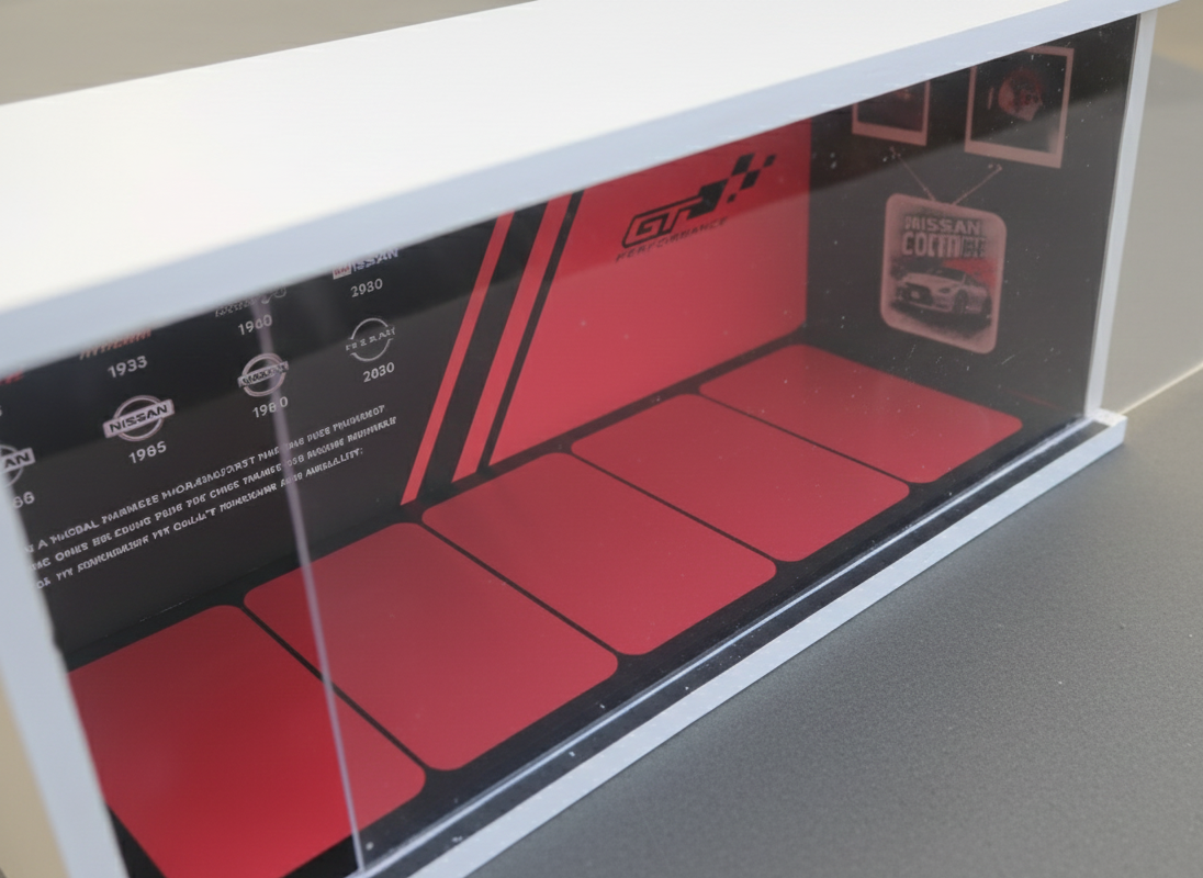 Premium Hot Wheels Garage Display Case – 1/64 Diecast Showroom Storage with LED Lighting