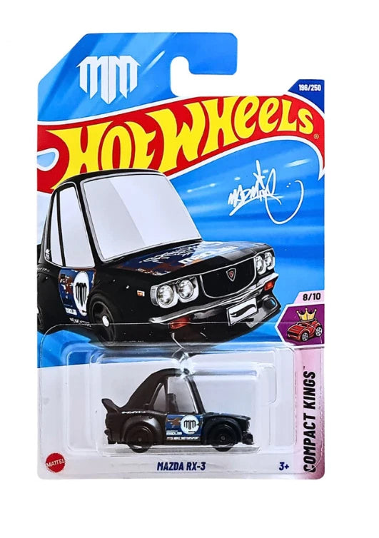 Hot Wheels Mazda RX-3 Tooned Black #196 Mainline 2025 Case K (In-Stock)