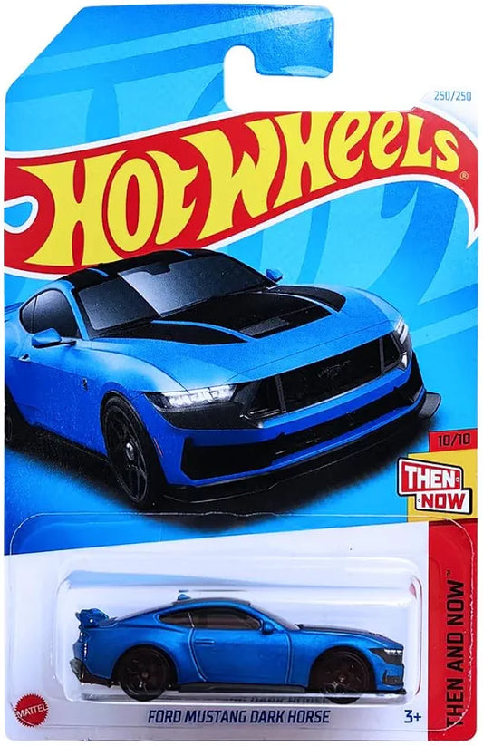 Hot Wheels 1:64 Scale Ford Mustang Dark Horse Then and Now for Ages 3 and Up by Small Clamp (Blue)