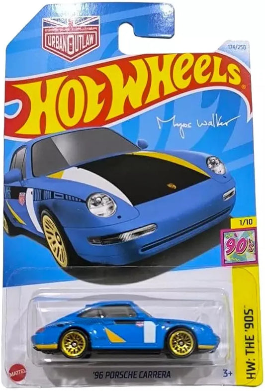 Hot Wheels 96 Porsche Carrera HW 90s Ages 3 and Up (Blue)