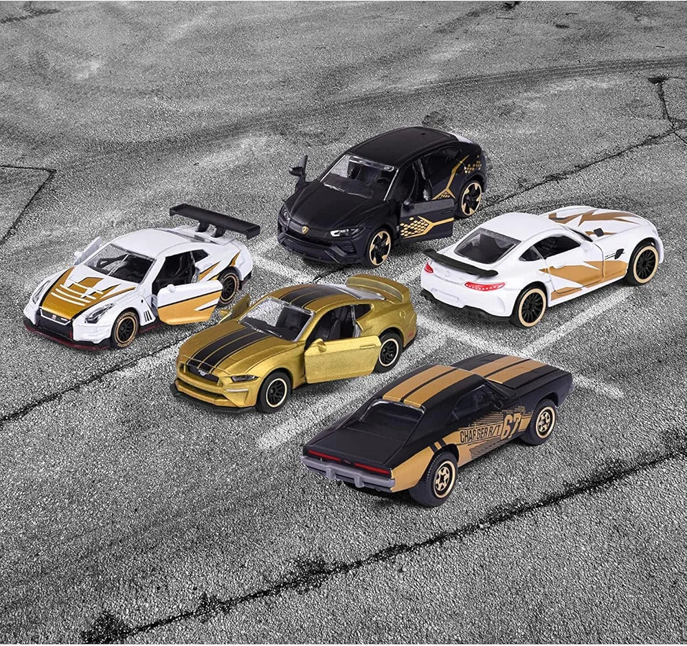 Majorette Limited Edition 9, Model Vehicles with Camouflage Look, Die Cast Metal with Opening Parts, Rotating Wheels and Suspension for Children Aged 3 and Above Boys, Girls, Kids- Set of 5