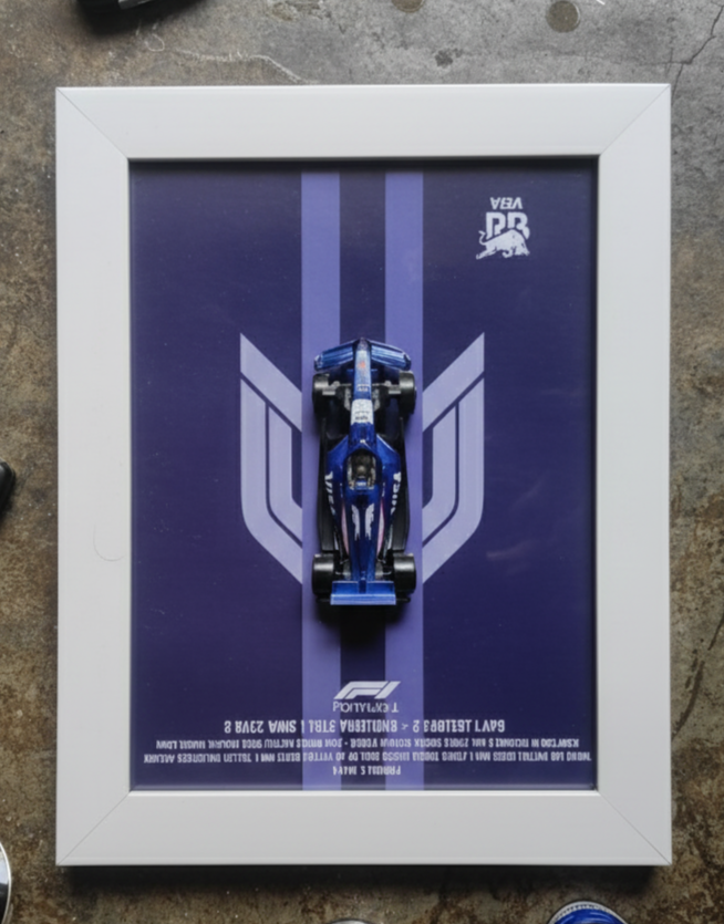 Premium 3D F1 Race Car Framed Art | Hot Wheels-Inspired Formula 1 Display | Perfect Gift for Car Lovers & Collectors