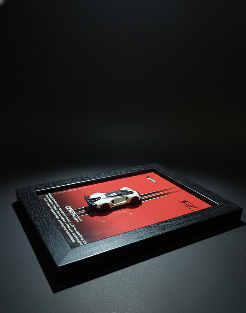 Hot Wheels Czinger 21C – 3D Framed Wall Art | Premium Diecast Display for Collectors