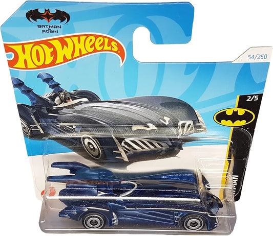 Hot Wheels Batman Batmobile, DC Comics Series 2/5, 1:64 Scale, Dark Blue, HTD51