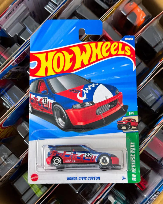 Honda Civic Custom 1:64 Die-Cast Car (Blue) | Miniature Collectible Toy Vehicle | Premium Gift for Kids & Car Lovers