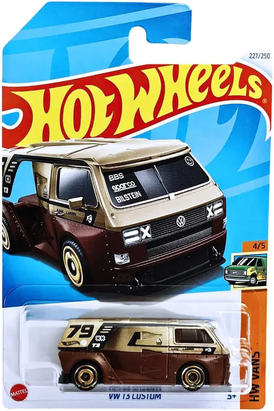 Hot Wheels 1:64 Scale VW T3 Custom HW Vans for Ages 3 and Up by Small CLAP (Brown)