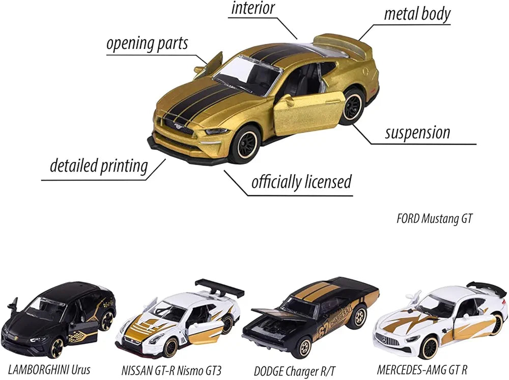 Majorette Limited Edition 9, Model Vehicles with Camouflage Look, Die Cast Metal with Opening Parts, Rotating Wheels and Suspension for Children Aged 3 and Above Boys, Girls, Kids- Set of 5