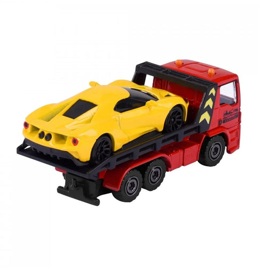Majorette Diecast Trailer – MAN TGS Truck with Ford GT Diecast Car Model for 3+ Years
