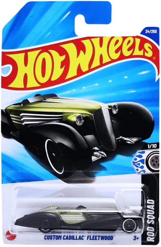 Hot Wheels Custom Cadillac Fleetwood Rod Squad Edge 3 and Up by Small Clamp (Green)