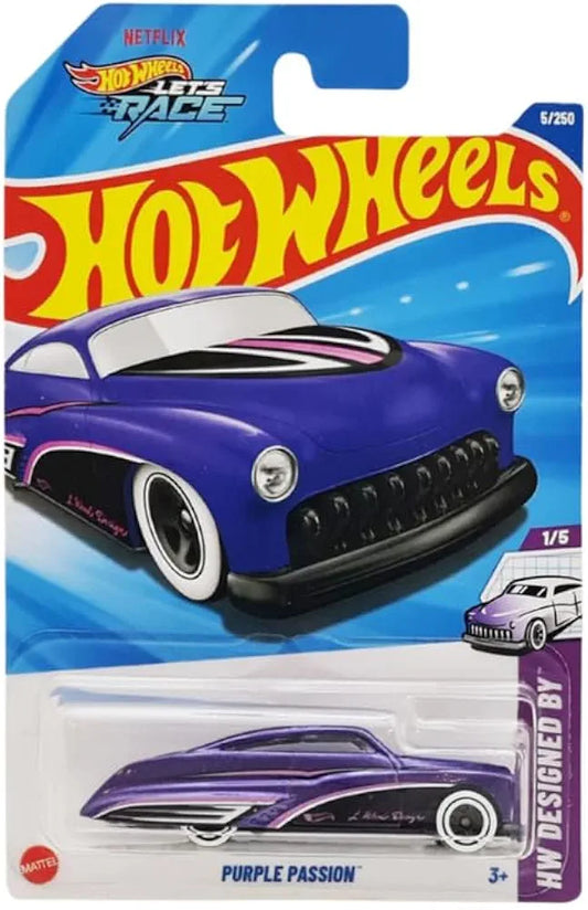 Hot Wheels Purple Obsession HW Ages 3 and Up Designed by Little Clamp (Purple)