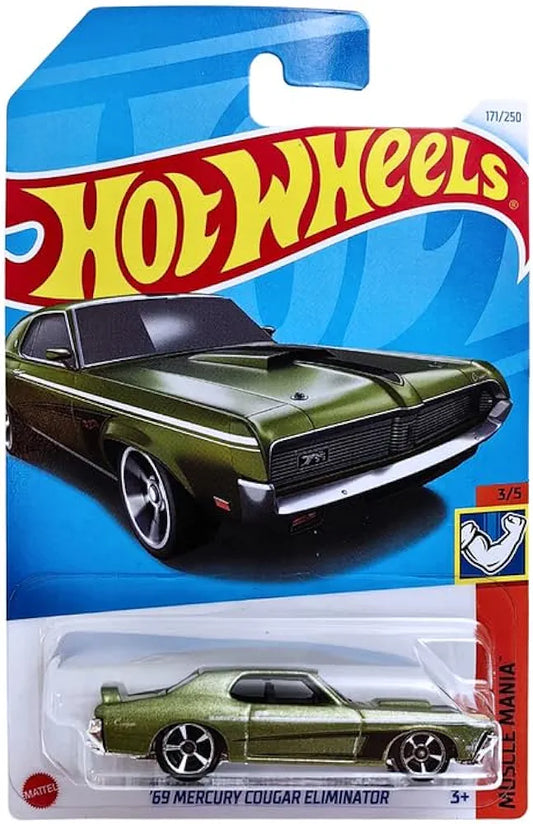 Hot Wheels 69 Mercury Cougar Eliminator Muscle Mania Ages 3 and Up by Small CLAP (Blue)