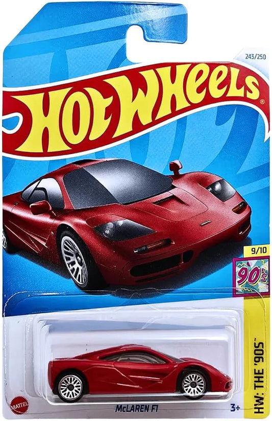 Hot Wheels 1:64 Scale McLaren F1 HW The 90S for Ages 3 and Up by Small CLAP (Red)