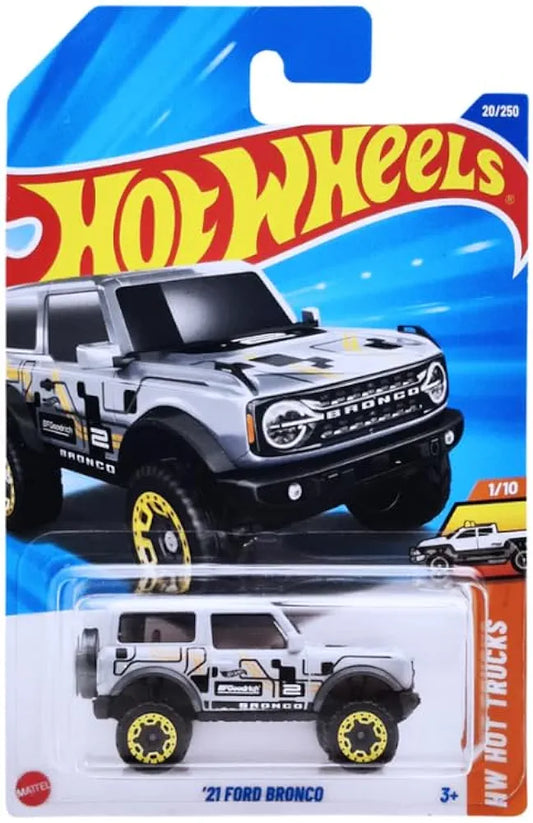 Hot Wheels 21 Ford Bronco HW Hot Truck Ages 3 and Up by Small Clamp (Gray)