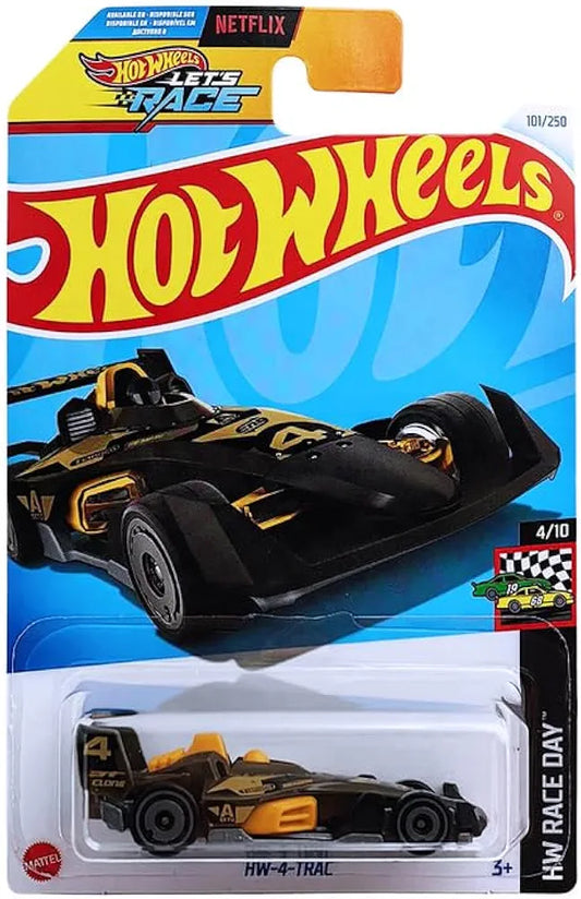 Hot Wheels Let's Race Netlix HW 4 Trac HW Race Day for Ages 3 and Up (Black)