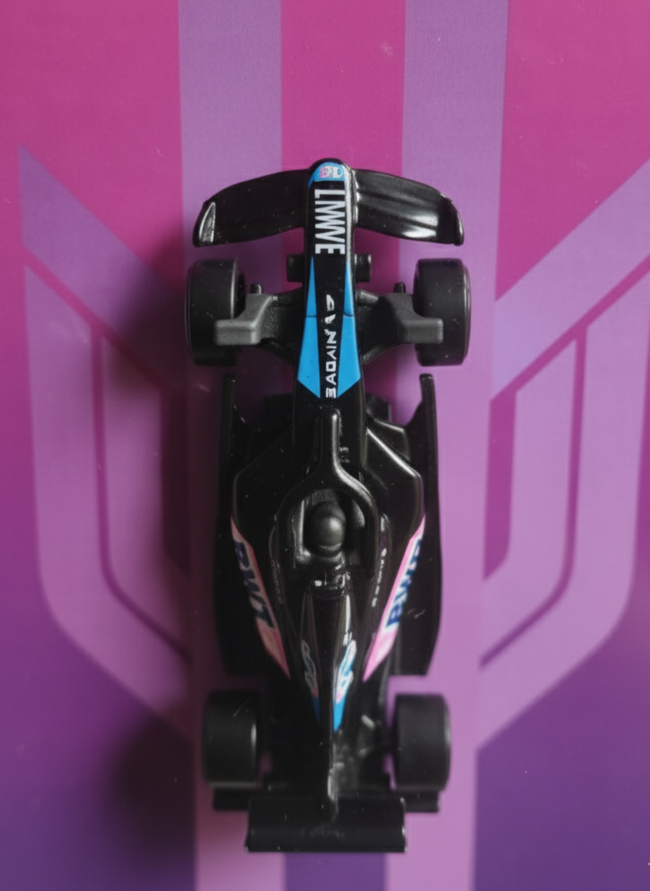 Hot Wheels BWT Alpine F1 Team Car Framed Display – A524 1:64 Scale Die-Cast Collectible | Official Formula 1 Memorabilia for Fans