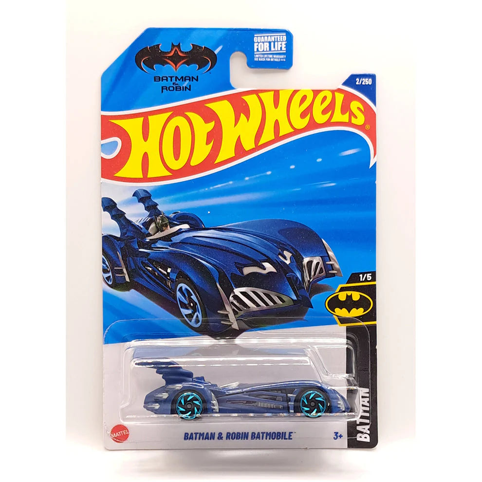 Hot Wheels Batman & Robin Batmobile – Dark Blue (2025 Batman, 1:64 Scale)