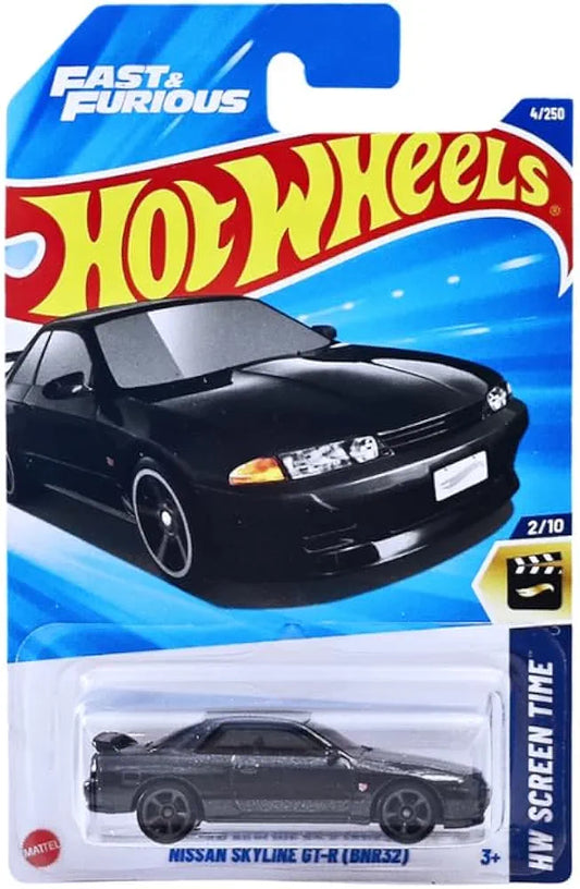 Hot Wheels Fast & Furious Nissan Skylin GT R HW Screen Time Ages 3 and Up by Small CLAP (Black)
