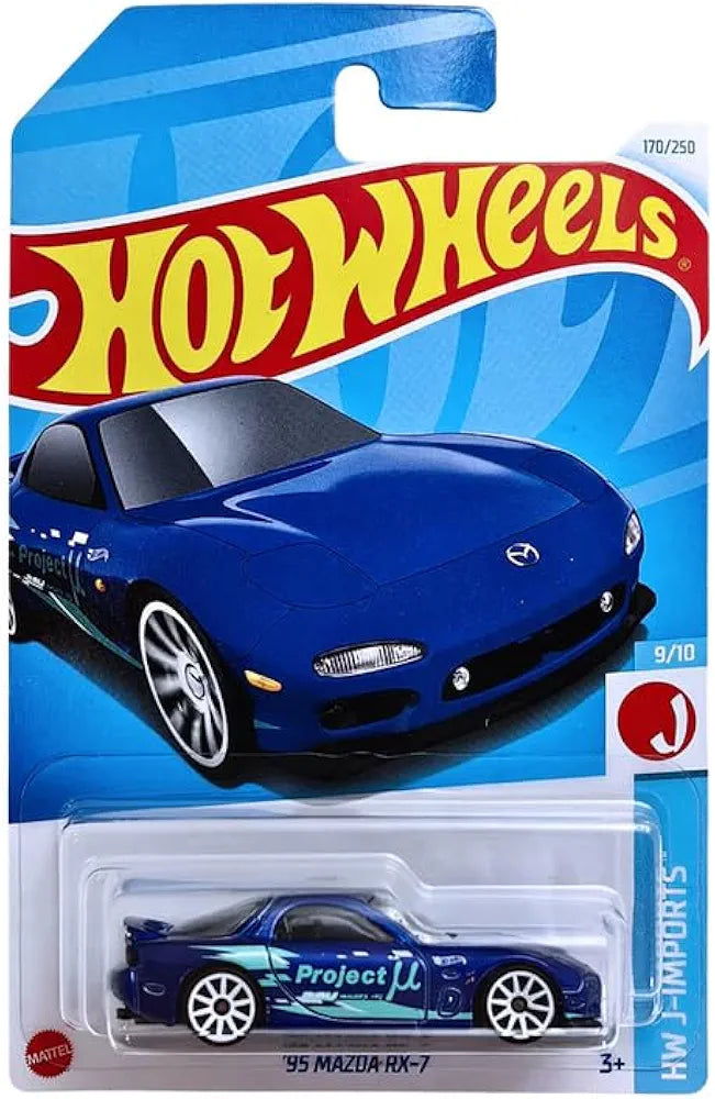 Hot Wheels 95 Mazda RX 7 Car Ages 3 and Up by Small CLAP (Blue)