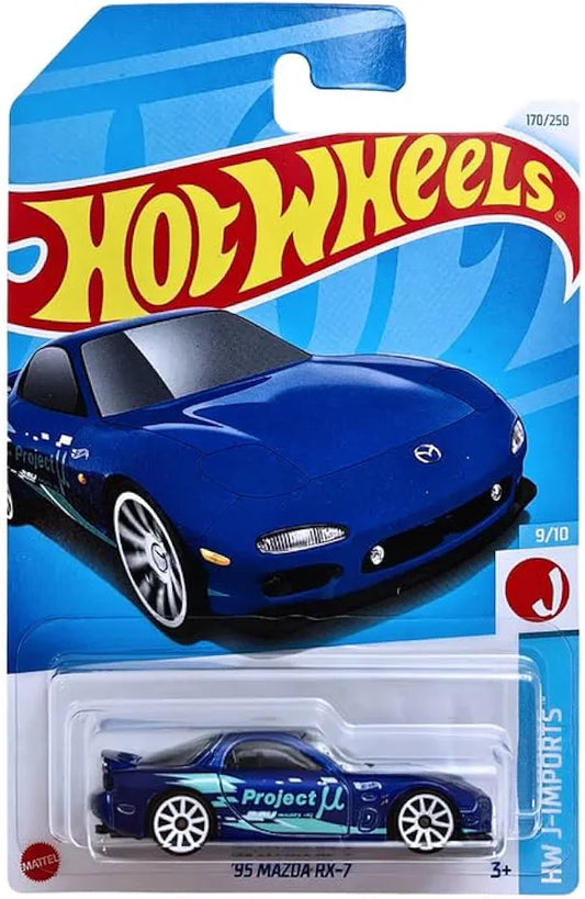 Hot Wheels 95 Mazda RX 7 Car Ages 3 and Up by Small CLAP (Blue)