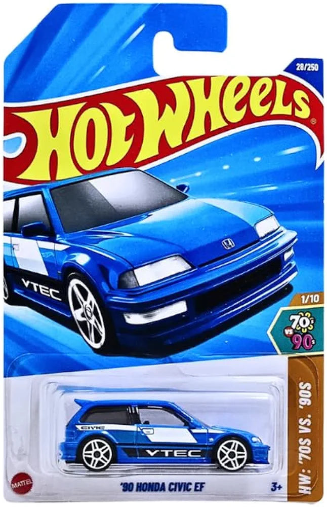 Hot Wheels 90s Honda Civic EF HW 70s Vs 90s Edge 3 And Up By Small Clap (Blue)