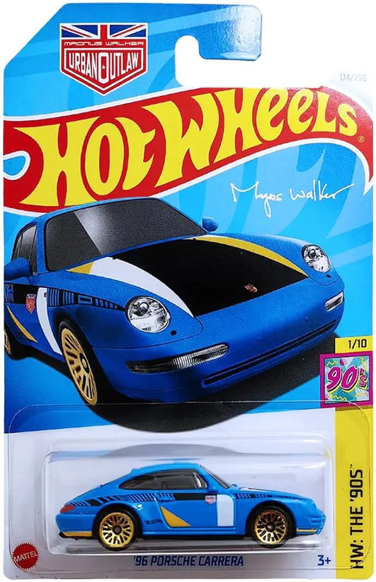 Hot Wheels 96 Porsche Carrera HW 90s Ages 3 and Up (Blue)