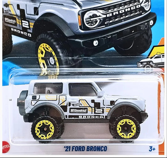 Hot Wheels 21 Ford Bronco HW Hot Truck Ages 3 and Up by Small Clamp (Gray)