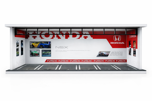 Honda NSX Performance Garage Diorama Display – Premium 1:64 Scale Diecast Car Showcase